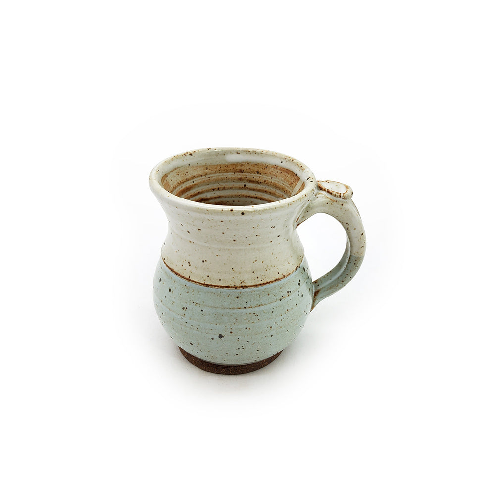 Speckled Light Blue Round Belly Mug