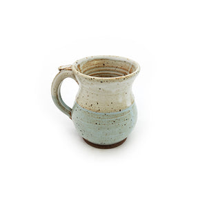 Speckled Light Blue Round Belly Mug