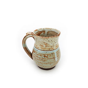 Speckled Light Blue Round Belly Mug