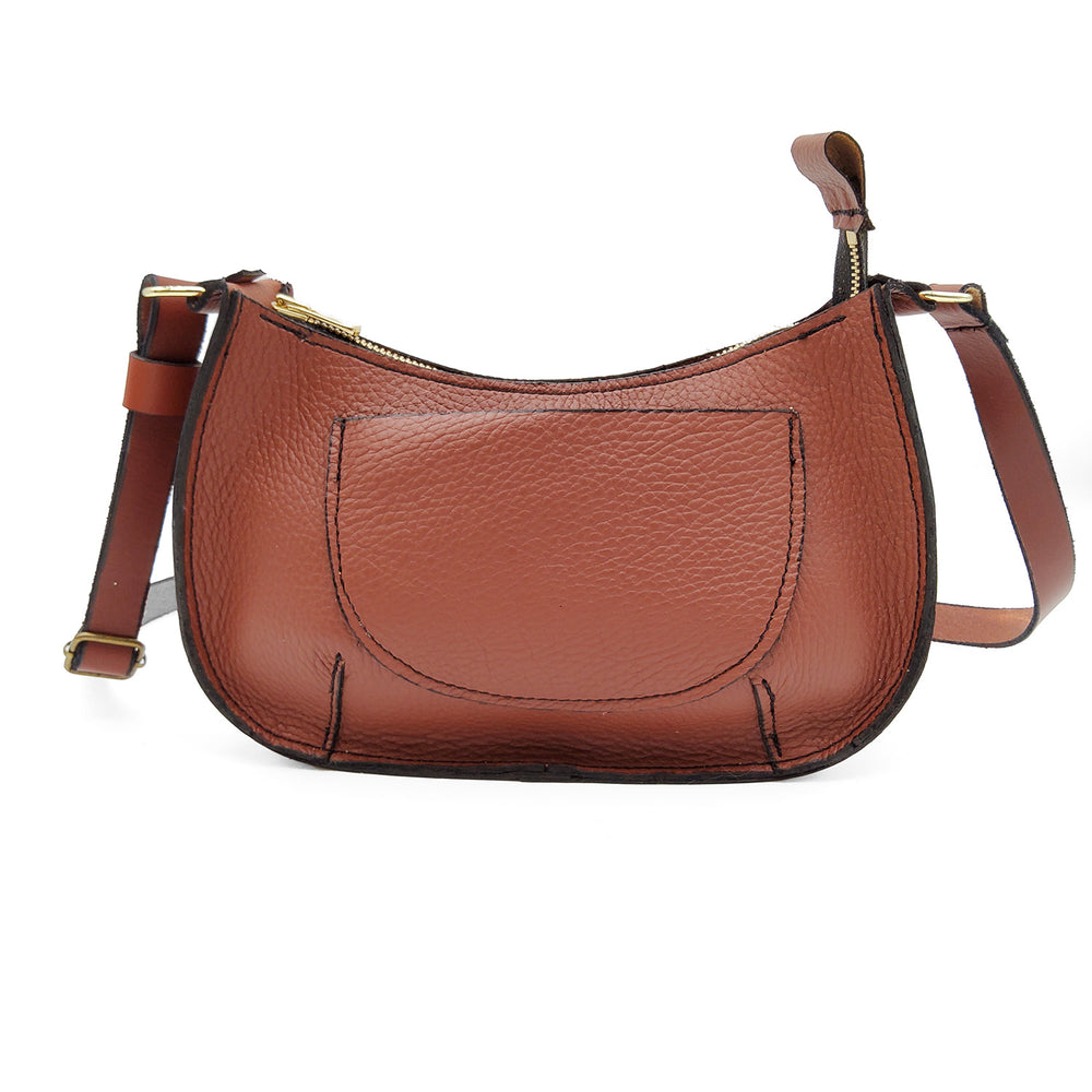 Chestnut Crossbody Leather Purse
