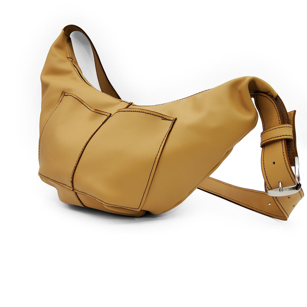 Tan Leather Hobo Bag