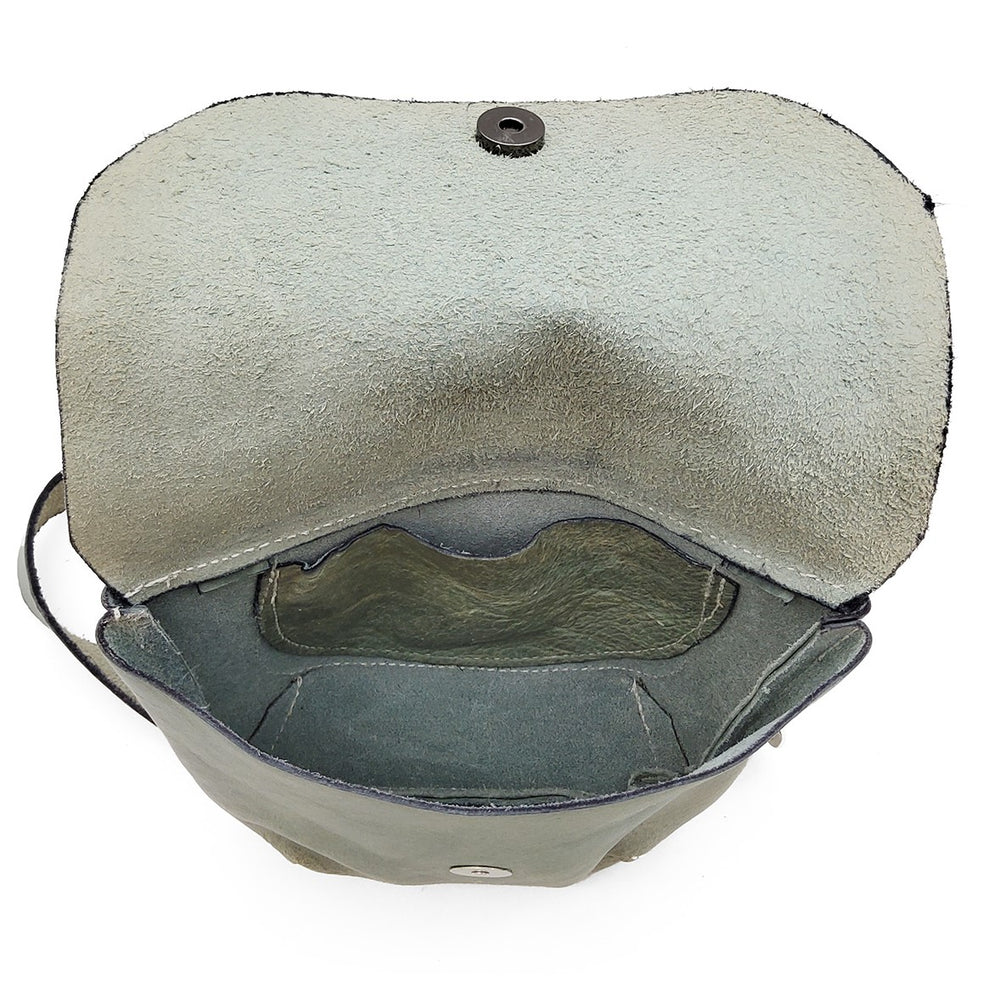 Sage Green Leather Hip Pouch