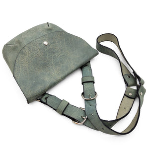 Sage Green Leather Hip Pouch