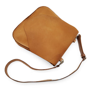 Small Tan Leather Messenger Bag