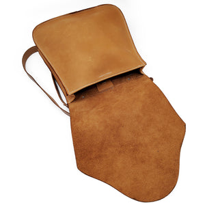 Small Tan Leather Messenger Bag