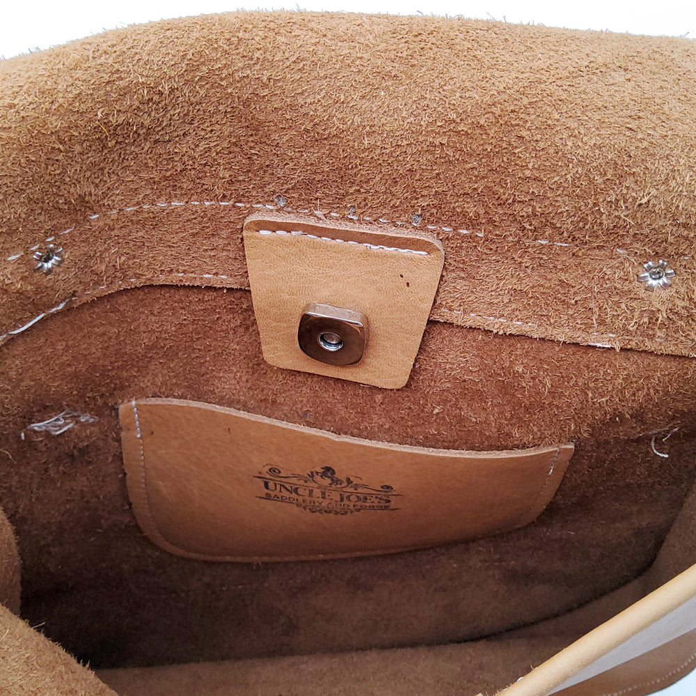 Small Tan Leather Messenger Bag