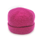 Felted Bright Pink Folded Brim Hat