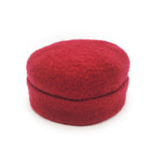 Ruby Red Felted Folded Brim Hat
