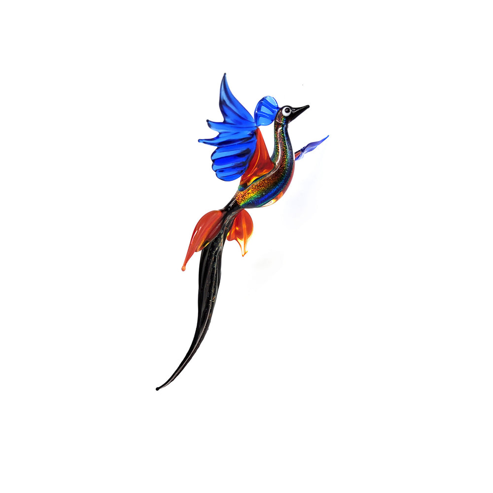 Dichroic Glass Peacock Ornament