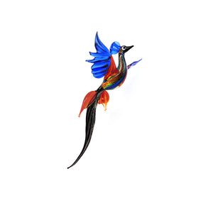 Dichroic Glass Peacock Ornament