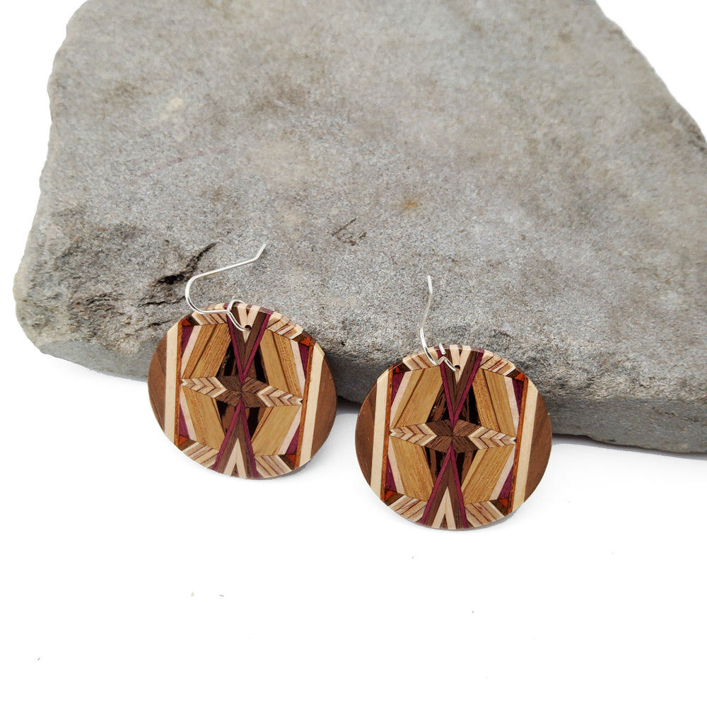 Geometric Wooden Earrings