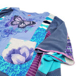 Butterfly Patchwork T-shirt Poncho