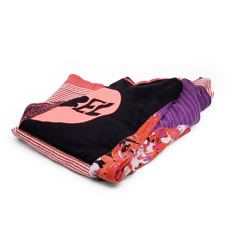 Rebel Patchwork T-shirt Poncho