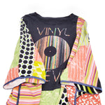 Vinyl Patchwork T-shirt Poncho