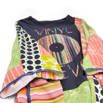 Vinyl Patchwork T-shirt Poncho