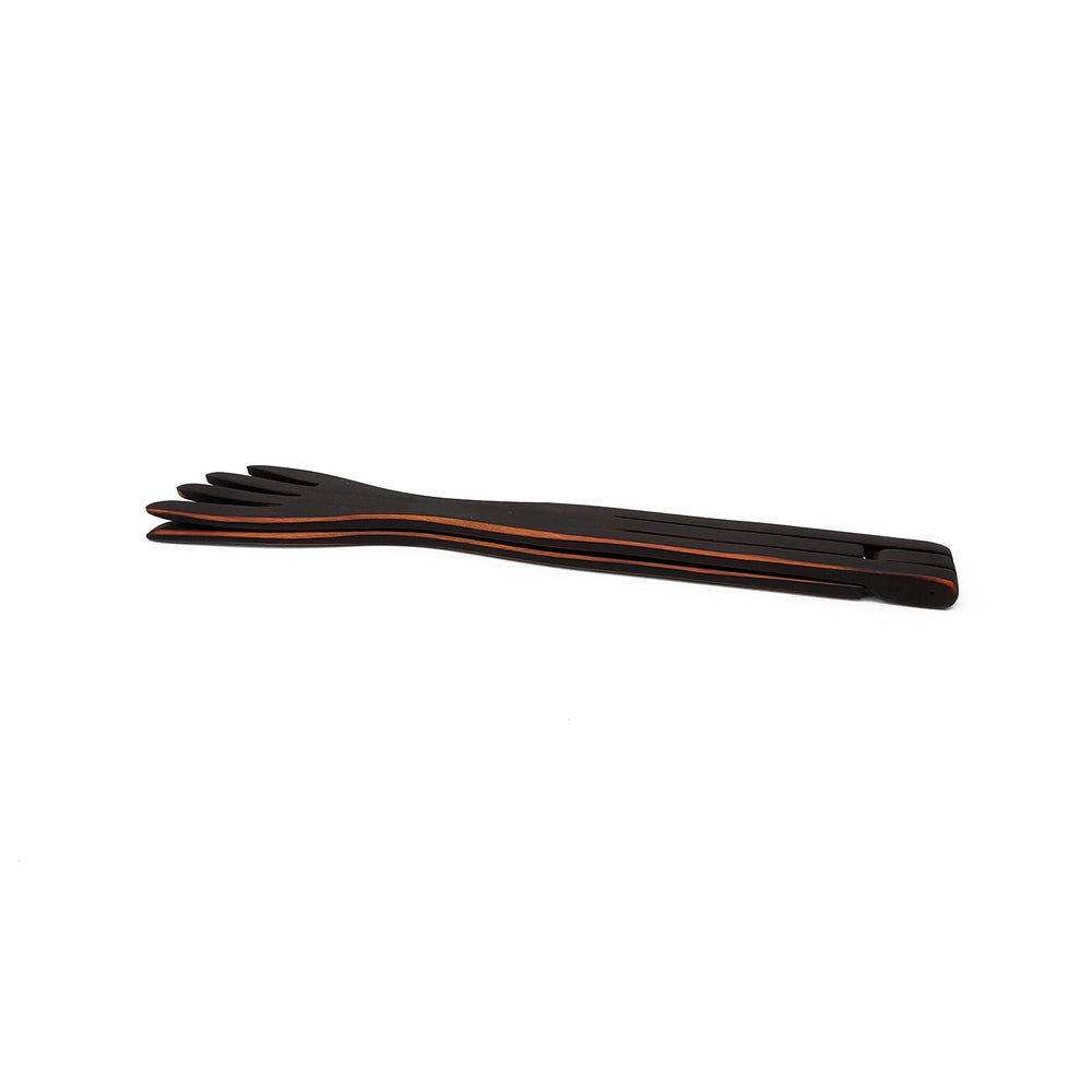 Inside-Out Flame Blackened Forked Tongs