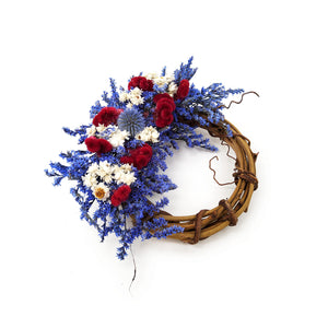 Small Vine Wreath With Globe Thistle
