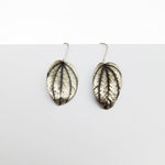 Silver Peperomla Leaf Earrings