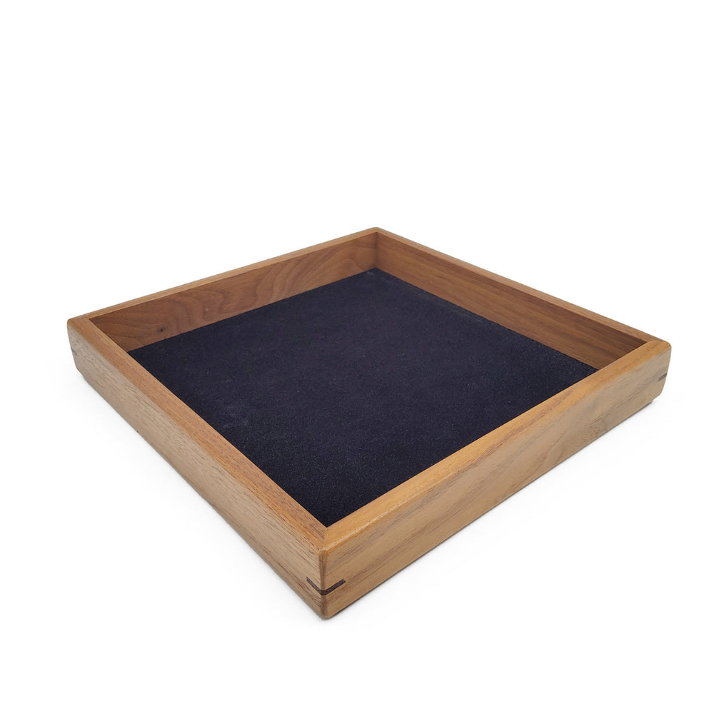 Lined Wood Jewelry Dish