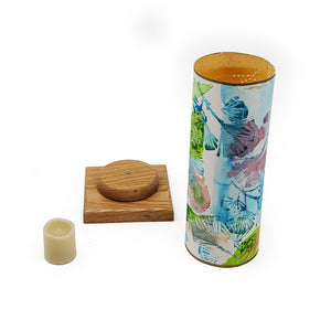 Blue and Green Floral Lantern