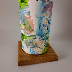 Blue and Green Floral Lantern