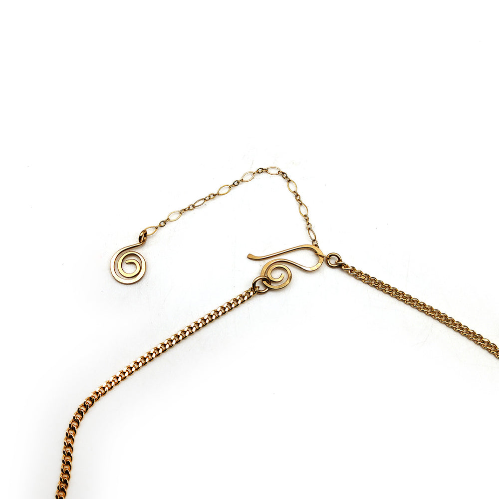 Brass Abstract Organic Necklace