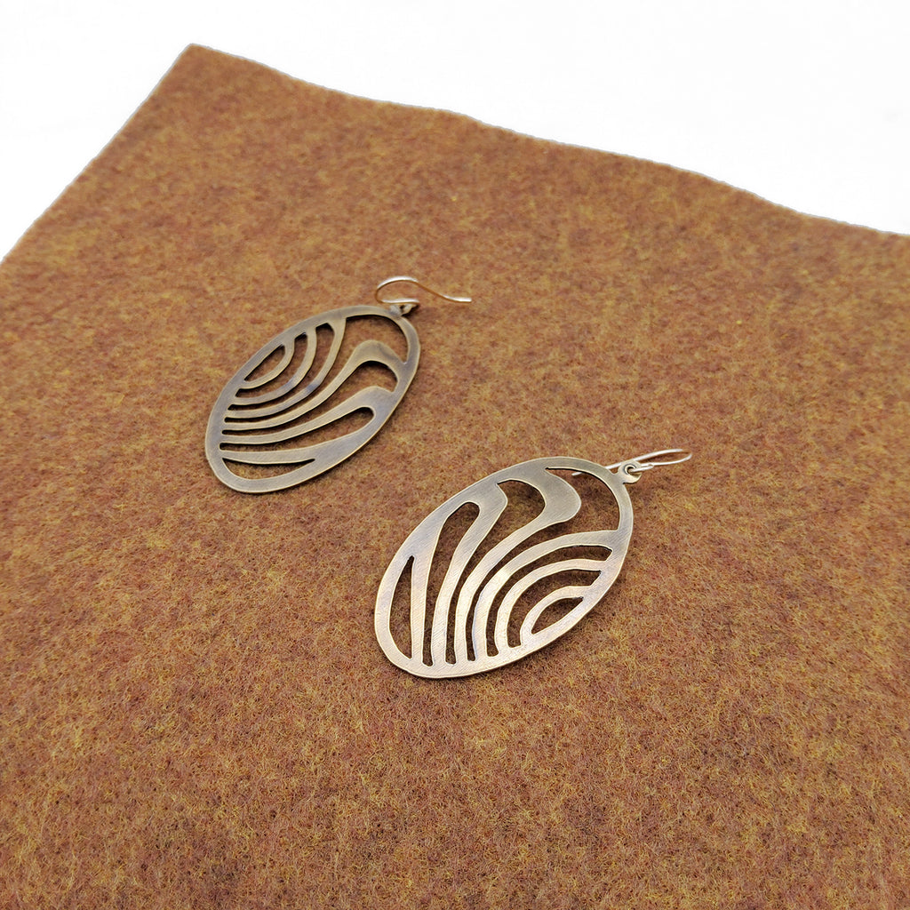 Brass Pierced Oval Earrings – Handwork Ithaca's Artist Cooperative