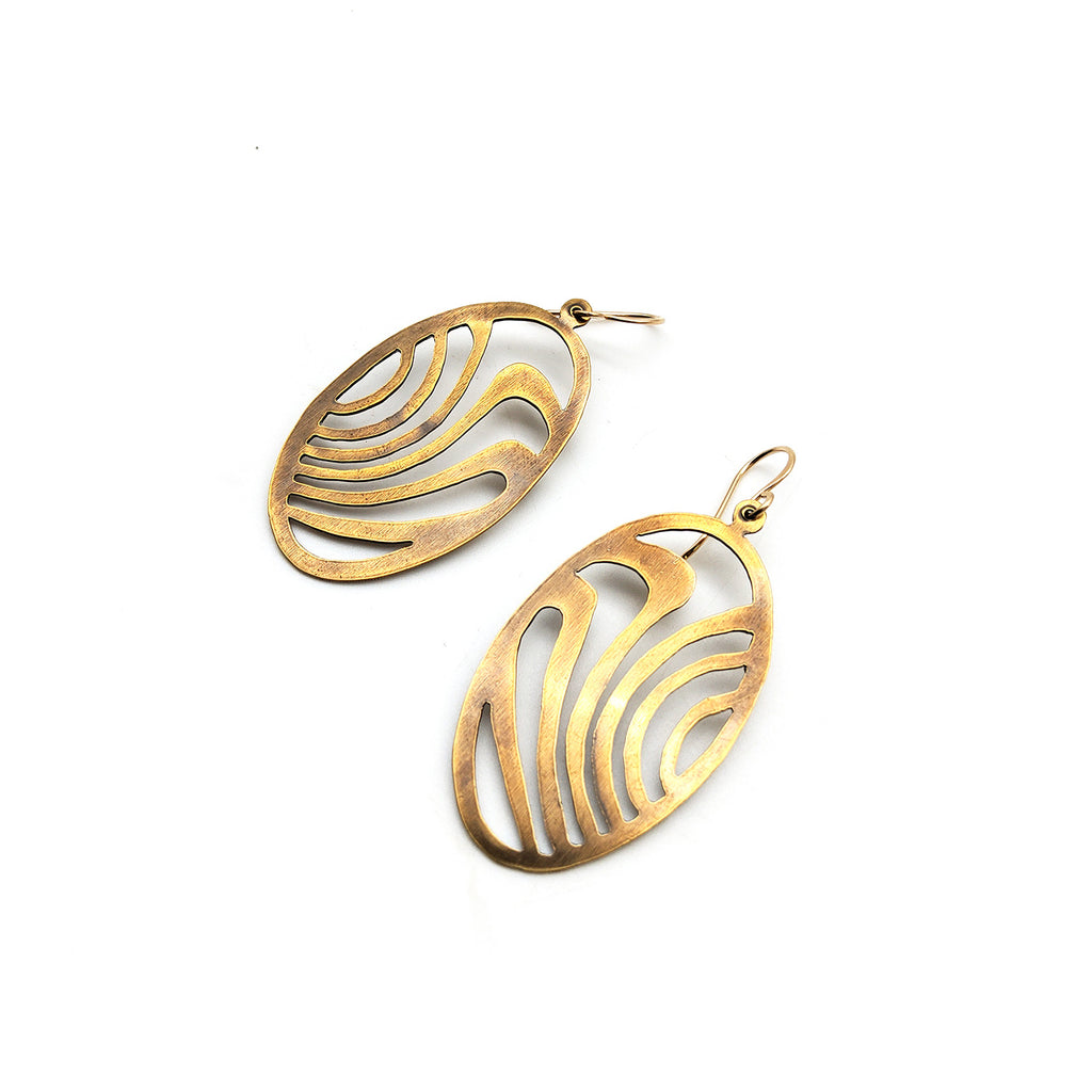 Brass Pierced Oval Earrings – Handwork Ithaca's Artist Cooperative