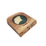 Ginko Leaf Half Round Wood Coaster