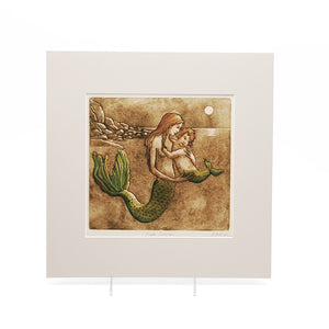 Bebe Sirene Hand Watercolored Print