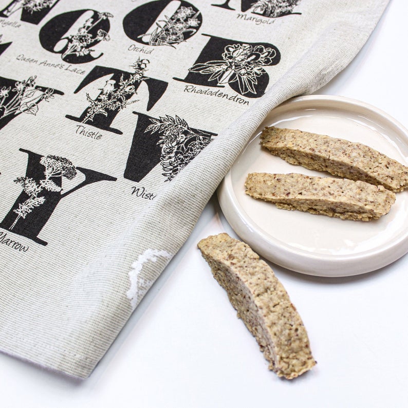 ABC Flora Handprinted Tea Towel