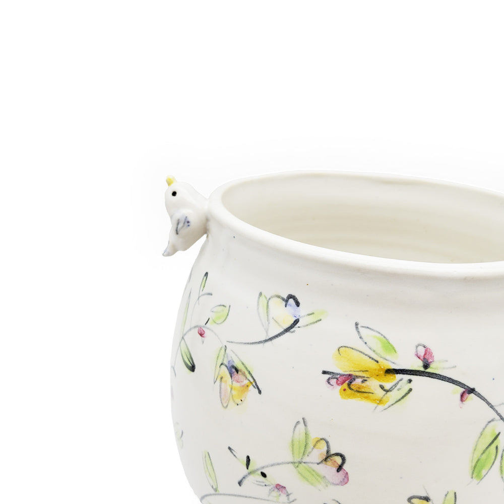 Bird and Flower Vase