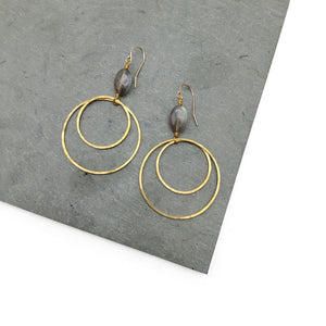 Multihoop Labradorite Earrings