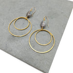 Multihoop Labradorite Earrings