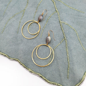 Multihoop Labradorite Earrings
