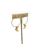 Brass Cresent Moon Earrings