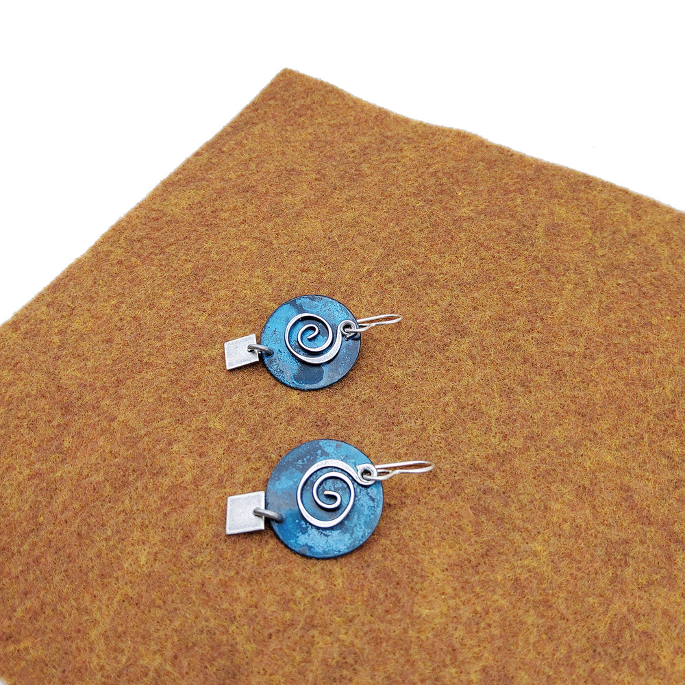 Blue Swirl Earrings