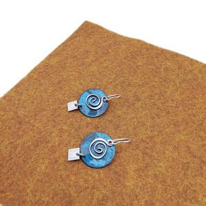 Blue Swirl Earrings