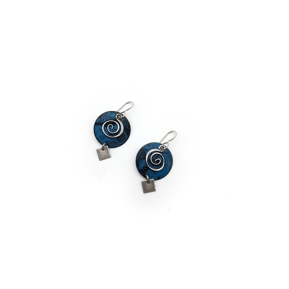 Blue Swirl Earrings