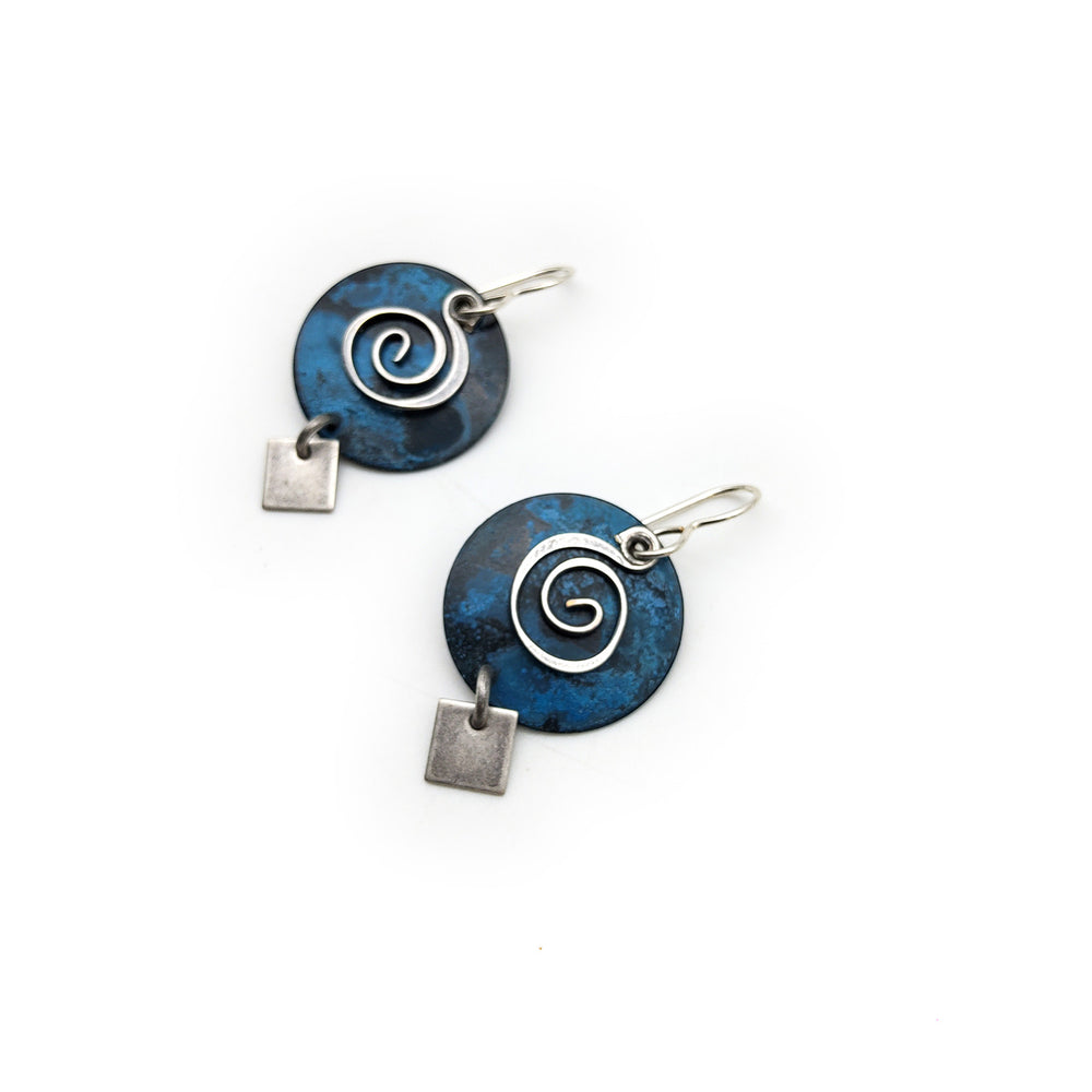 Blue Swirl Earrings