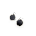 Black Disc Earrings
