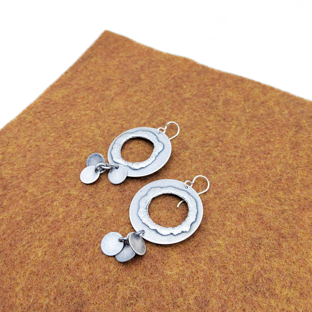 Ancient Modern Silver Earrings
