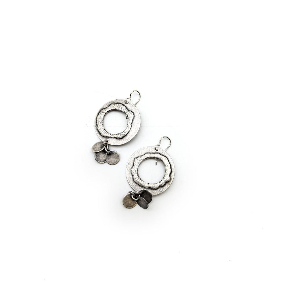 Ancient Modern Silver Earrings