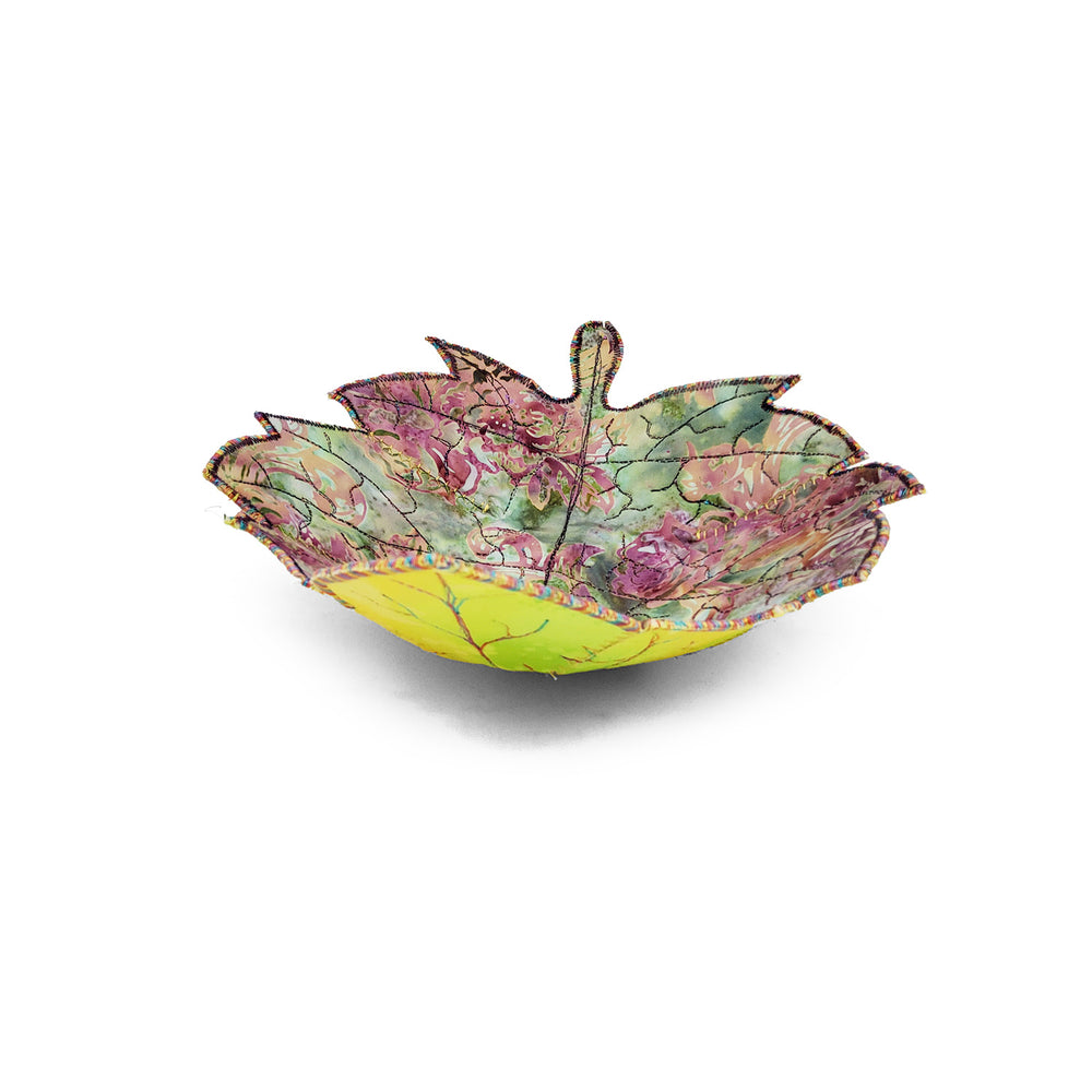 Lime Purple Reversable Leaf Bowl