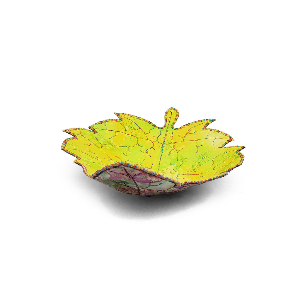 Lime Purple Reversable Leaf Bowl