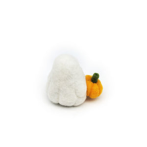 Boo! Felted Ghost and Pumpkin