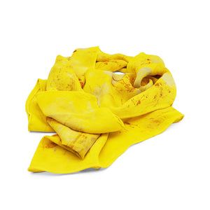 Yellow Botanical Silk Wool Scarf