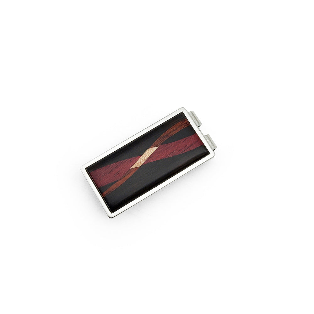 Hardwood Inlay Dark Money Clip