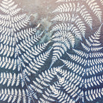 New York Fern Cyanotype On Wood Panel