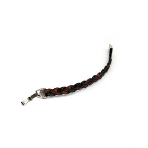 Brown/Black Braided Leather Bracelet